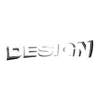 a black background with the word design on it